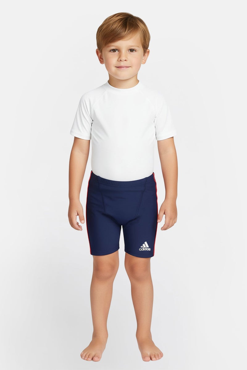 Adidas Toddlers Boy Brand Logo Board Shorts, Navy - Image 1
